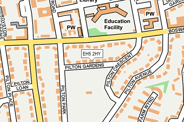 EH5 2HY map - OS OpenMap – Local (Ordnance Survey)