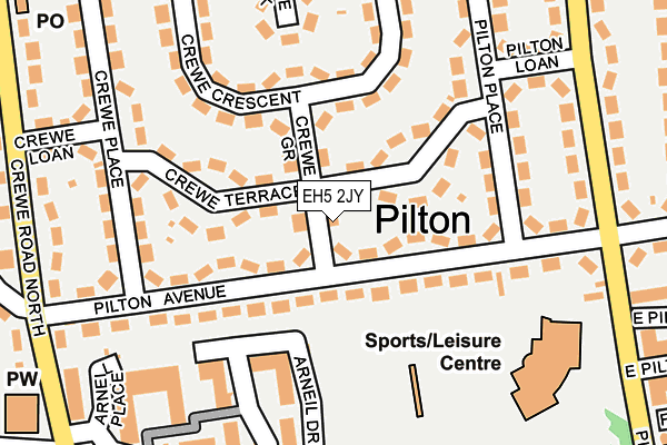 EH5 2JY map - OS OpenMap – Local (Ordnance Survey)