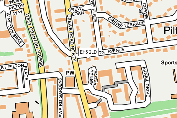 EH5 2LD map - OS OpenMap – Local (Ordnance Survey)