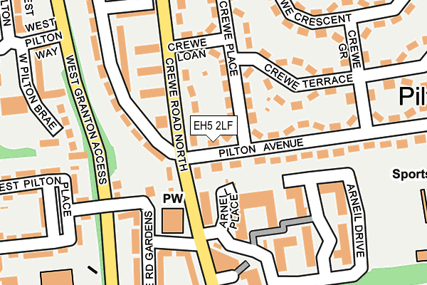 EH5 2LF map - OS OpenMap – Local (Ordnance Survey)