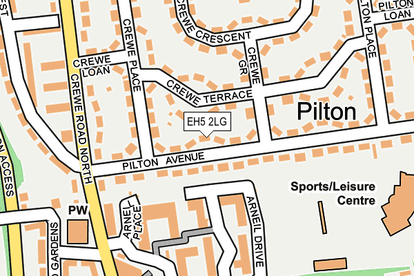 EH5 2LG map - OS OpenMap – Local (Ordnance Survey)
