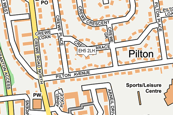 EH5 2LH map - OS OpenMap – Local (Ordnance Survey)