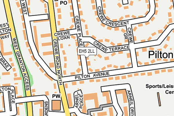 EH5 2LL map - OS OpenMap – Local (Ordnance Survey)