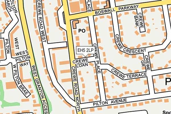 EH5 2LP map - OS OpenMap – Local (Ordnance Survey)