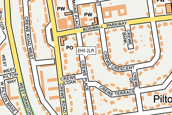 EH5 2LR map - OS OpenMap – Local (Ordnance Survey)