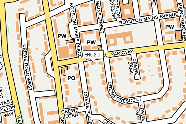 EH5 2LT map - OS OpenMap – Local (Ordnance Survey)