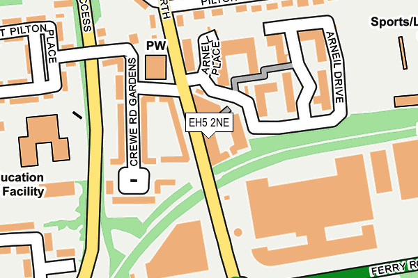 EH5 2NE map - OS OpenMap – Local (Ordnance Survey)