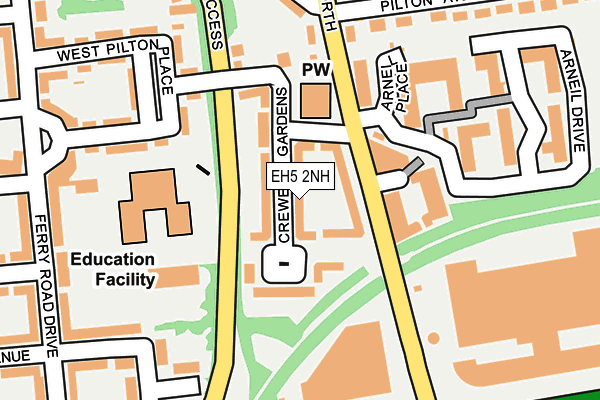 EH5 2NH map - OS OpenMap – Local (Ordnance Survey)