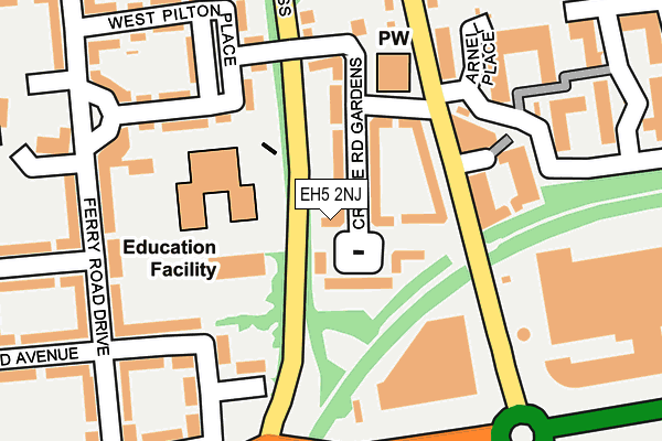 EH5 2NJ map - OS OpenMap – Local (Ordnance Survey)