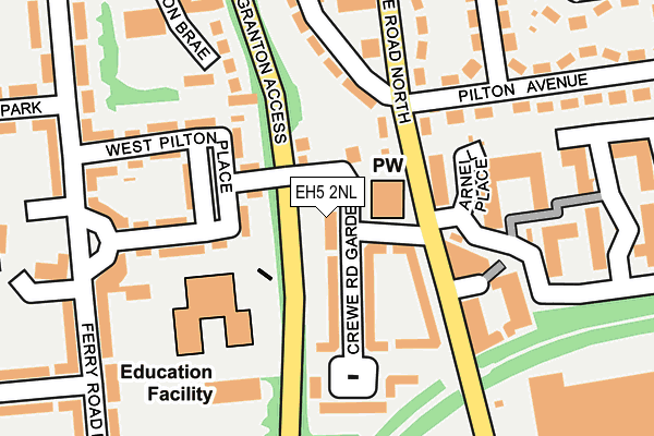 EH5 2NL map - OS OpenMap – Local (Ordnance Survey)