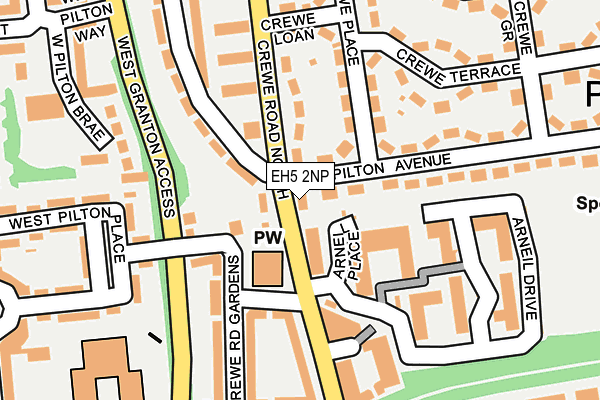 EH5 2NP map - OS OpenMap – Local (Ordnance Survey)