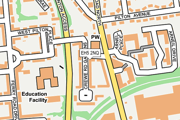 EH5 2NQ map - OS OpenMap – Local (Ordnance Survey)