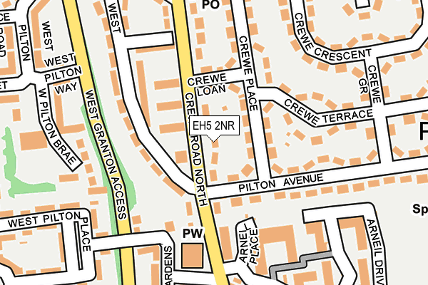 EH5 2NR map - OS OpenMap – Local (Ordnance Survey)