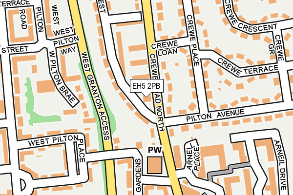 EH5 2PB map - OS OpenMap – Local (Ordnance Survey)
