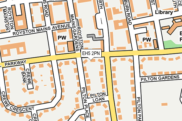EH5 2PN map - OS OpenMap – Local (Ordnance Survey)