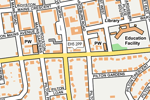 EH5 2PP map - OS OpenMap – Local (Ordnance Survey)
