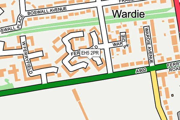 EH5 2PR map - OS OpenMap – Local (Ordnance Survey)