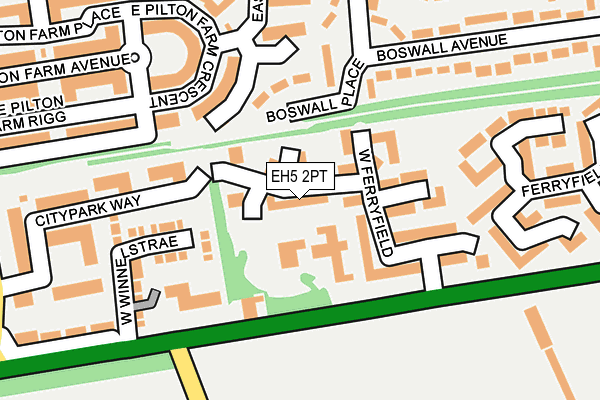 EH5 2PT map - OS OpenMap – Local (Ordnance Survey)