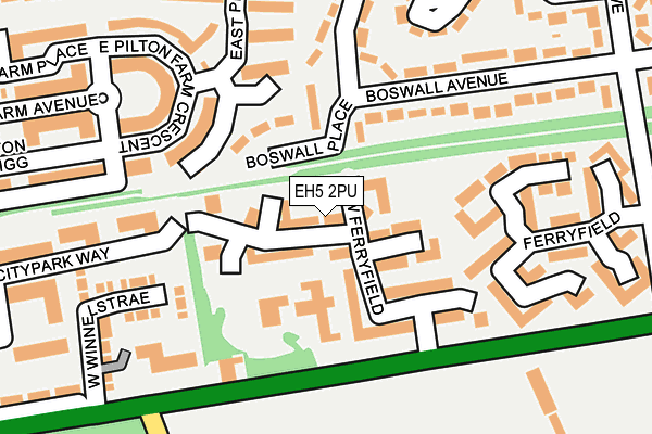 EH5 2PU map - OS OpenMap – Local (Ordnance Survey)