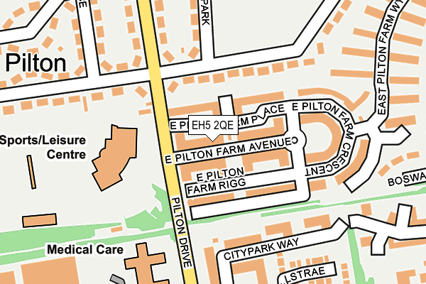 EH5 2QE map - OS OpenMap – Local (Ordnance Survey)