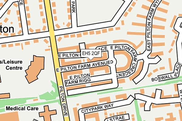 EH5 2QF map - OS OpenMap – Local (Ordnance Survey)