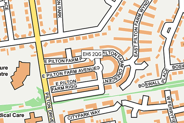 EH5 2QG map - OS OpenMap – Local (Ordnance Survey)