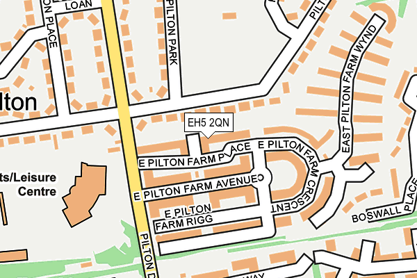 EH5 2QN map - OS OpenMap – Local (Ordnance Survey)