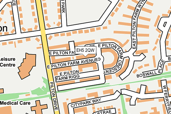 EH5 2QW map - OS OpenMap – Local (Ordnance Survey)