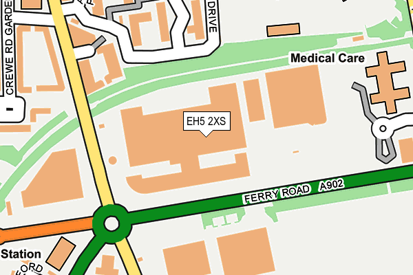 EH5 2XS map - OS OpenMap – Local (Ordnance Survey)