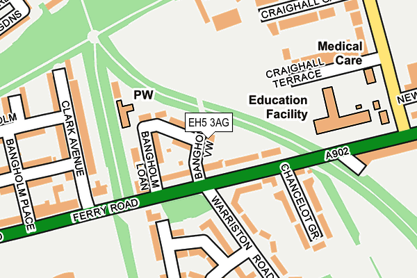 EH5 3AG map - OS OpenMap – Local (Ordnance Survey)