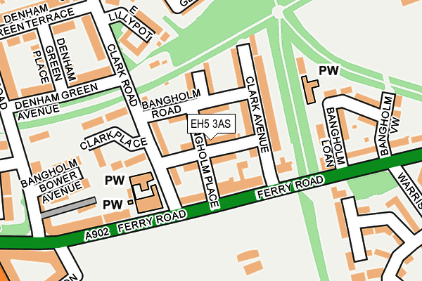 EH5 3AS map - OS OpenMap – Local (Ordnance Survey)
