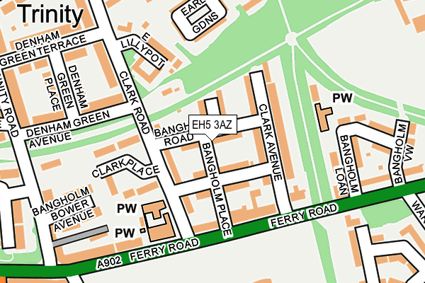 EH5 3AZ map - OS OpenMap – Local (Ordnance Survey)