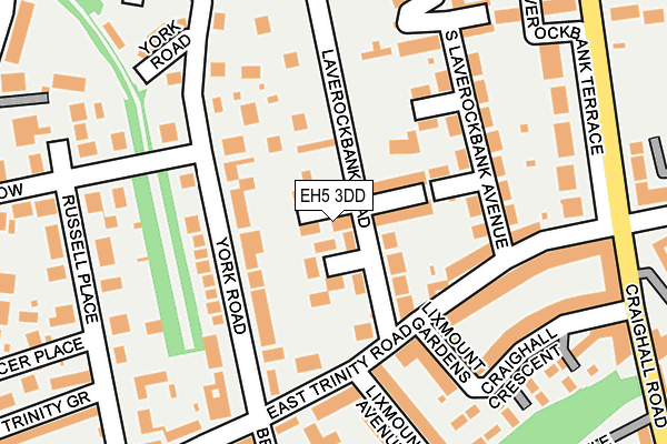 EH5 3DD map - OS OpenMap – Local (Ordnance Survey)