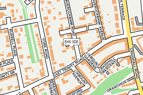 EH5 3DE map - OS OpenMap – Local (Ordnance Survey)