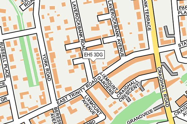 EH5 3DG map - OS OpenMap – Local (Ordnance Survey)