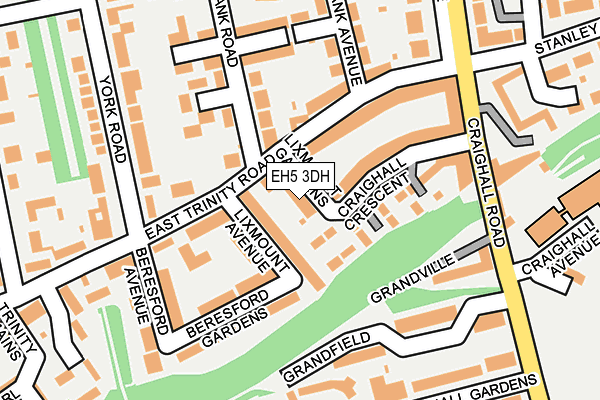 EH5 3DH map - OS OpenMap – Local (Ordnance Survey)