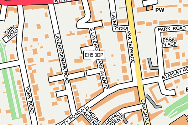EH5 3DP map - OS OpenMap – Local (Ordnance Survey)