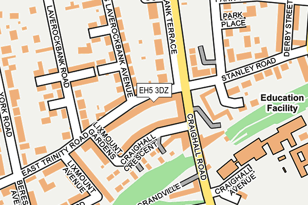 EH5 3DZ map - OS OpenMap – Local (Ordnance Survey)