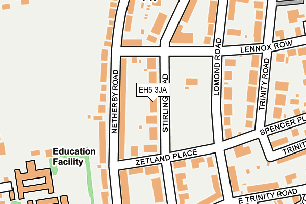 EH5 3JA map - OS OpenMap – Local (Ordnance Survey)