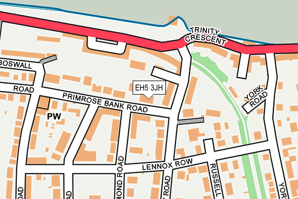 EH5 3JH map - OS OpenMap – Local (Ordnance Survey)