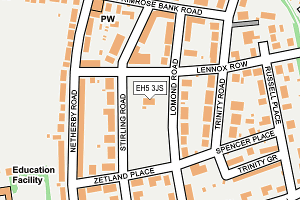 EH5 3JS map - OS OpenMap – Local (Ordnance Survey)