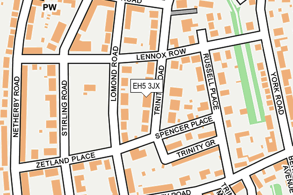 EH5 3JX map - OS OpenMap – Local (Ordnance Survey)