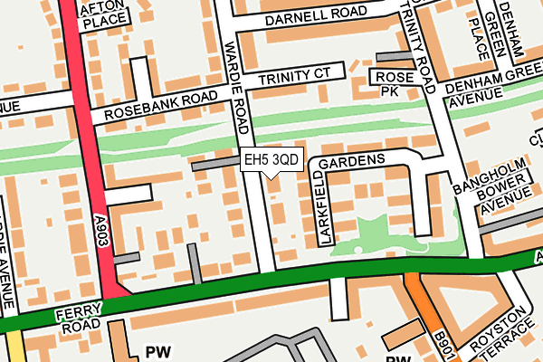 EH5 3QD map - OS OpenMap – Local (Ordnance Survey)