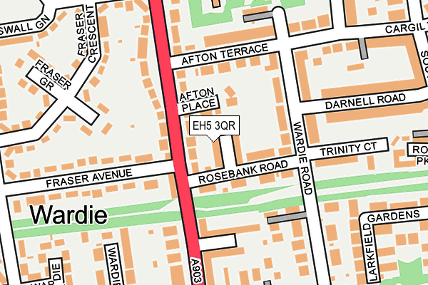 EH5 3QR map - OS OpenMap – Local (Ordnance Survey)