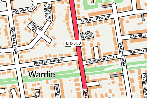 EH5 3QU map - OS OpenMap – Local (Ordnance Survey)