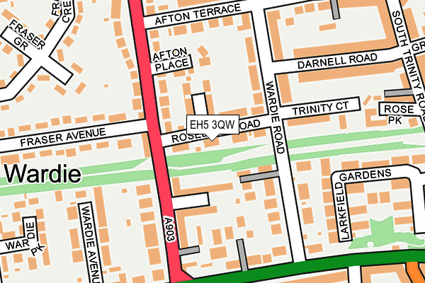 EH5 3QW map - OS OpenMap – Local (Ordnance Survey)