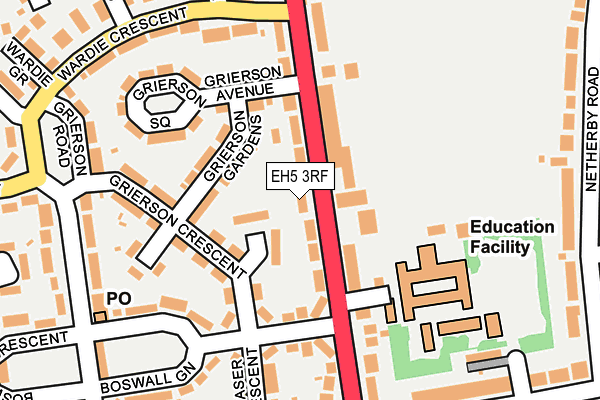 EH5 3RF map - OS OpenMap – Local (Ordnance Survey)