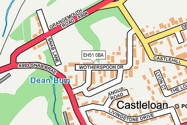 EH51 0BA map - OS OpenMap – Local (Ordnance Survey)