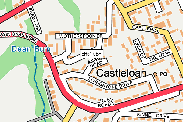 EH51 0BH map - OS OpenMap – Local (Ordnance Survey)