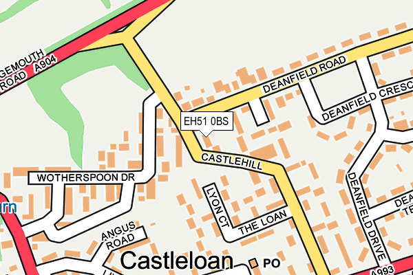 EH51 0BS map - OS OpenMap – Local (Ordnance Survey)